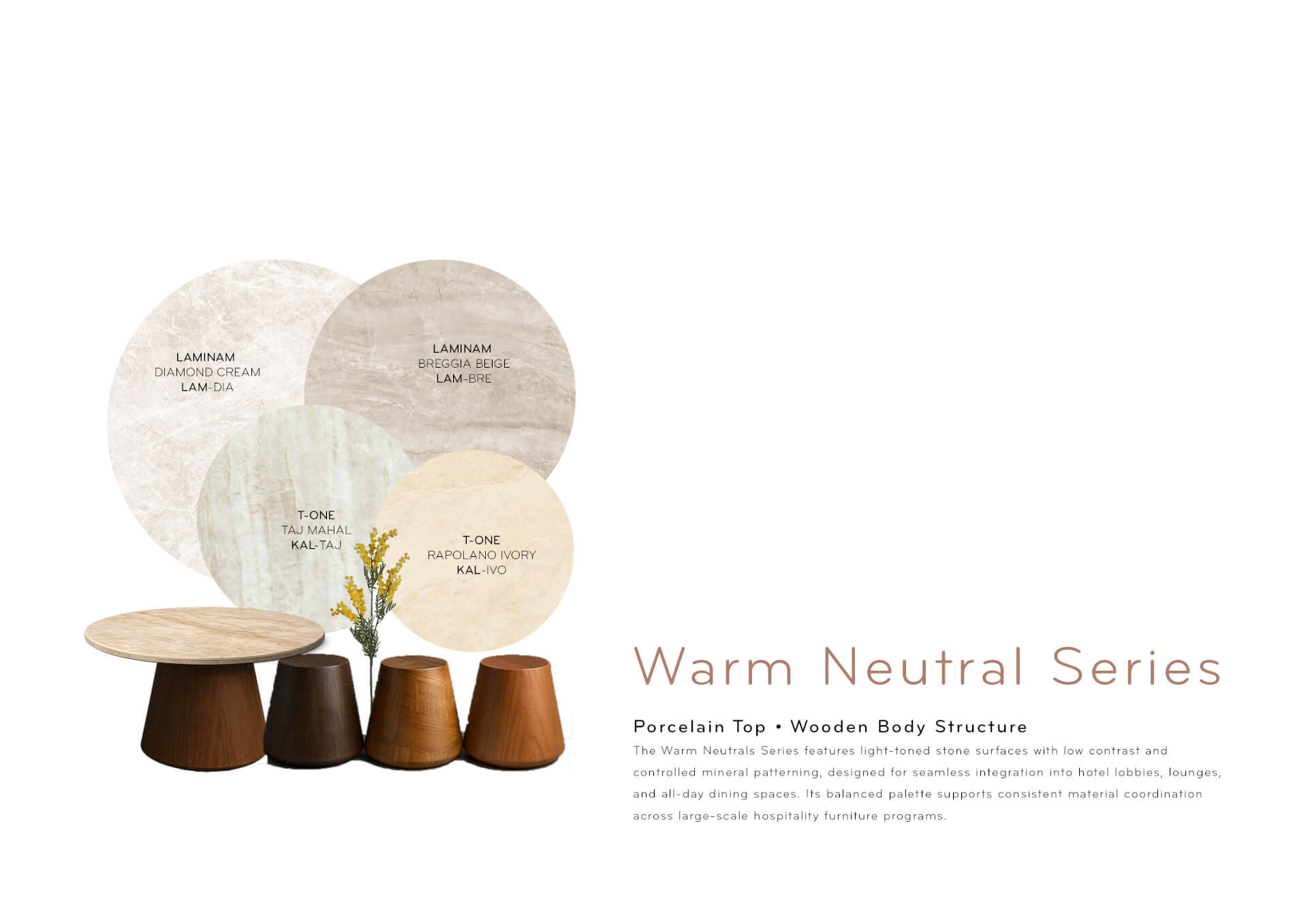 Warm Neutrals Series | Light Stone Surfaces for Hotels | Antolia